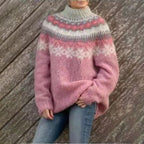 Sweter Damski | Okrągły Dekolt i Długi Rękaw na Co Dzień - Arkadya Outlet - Sweaters