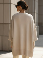 Sweter Damski | Oversize z Rękawami Balonowymi i Prążkowanymi - Arkadya Outlet - Sweaters