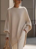 Sweter Damski | Oversize z Rękawami Balonowymi i Prążkowanymi - Arkadya Outlet - Sweaters