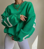 Sweter Damski | Oversizowy Krój z Długim Rękawem na Co Dzień - Arkadya Outlet - Sweaters