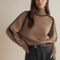 Sweter Damski | Prążkowany Golf z Długim Rękawem - Arkadya Outlet - Sweaters