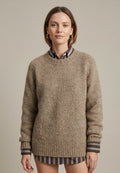 Sweter Damski | Prążkowany krój z dekoltem w serek i luźnym krojem - Arkadya Outlet - Sweaters