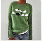 Sweter Damski | Wzór Nordycki i Krój Relaxed Fit - Arkadya Outlet - Sweaters