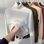 Sweter Damski z Golfem | Regularny Krój z Długim Rękawem - Arkadya Outlet - Sweaters