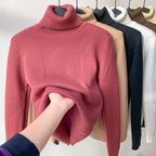 Sweter Damski z Golfem | Regularny Krój z Długim Rękawem - Arkadya Outlet - Sweaters