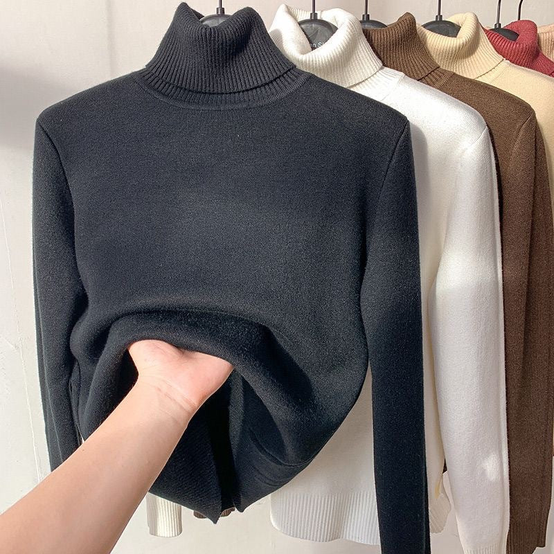 Sweter Damski z Golfem | Regularny Krój z Długim Rękawem - Arkadya Outlet - Sweaters