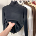 Sweter Damski z Golfem | Regularny Krój z Długim Rękawem - Arkadya Outlet - Sweaters