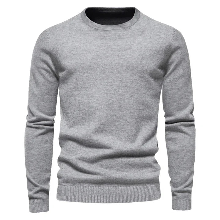 Sweter dzianinowy męski długi rękaw pulover - Arkadya Outlet - Men Sweaters