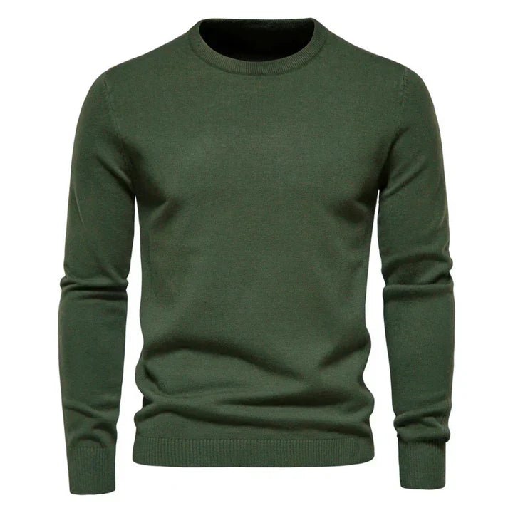 Sweter dzianinowy męski długi rękaw pulover - Arkadya Outlet - Men Sweaters