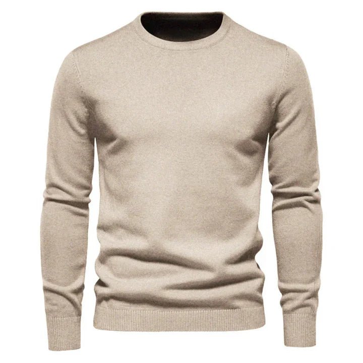 Sweter dzianinowy męski długi rękaw pulover - Arkadya Outlet - Men Sweaters