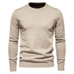 Sweter dzianinowy męski długi rękaw pulover - Arkadya Outlet - Men Sweaters
