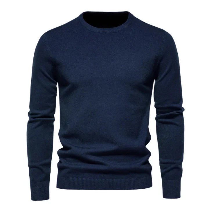 Sweter dzianinowy męski długi rękaw pulover - Arkadya Outlet - Men Sweaters