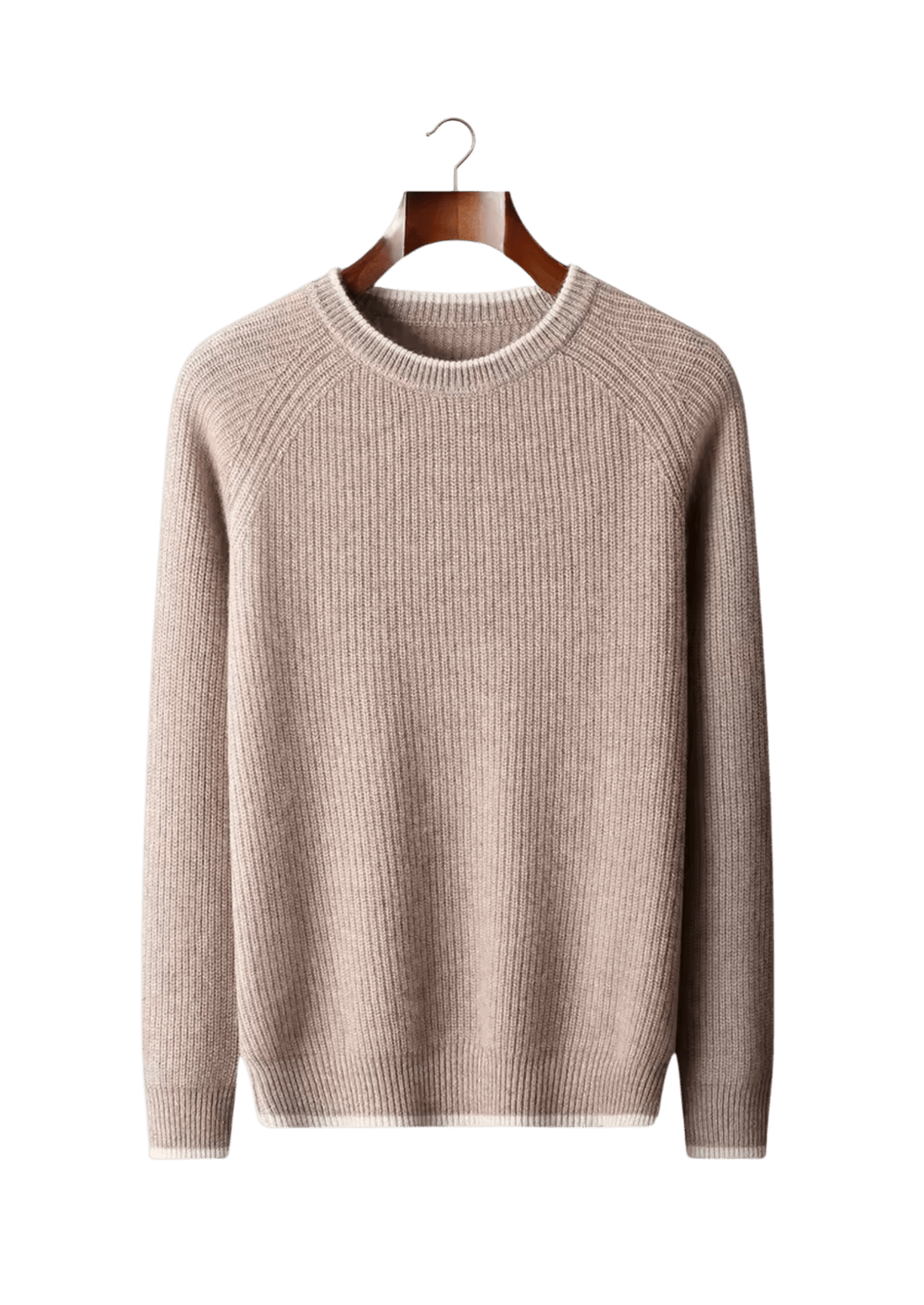 Sweter męski dekolt okrągły prążkowana dzianina standardowy krój - Arkadya Outlet - Men Sweater