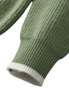 Sweter męski dekolt okrągły prążkowana dzianina standardowy krój - Arkadya Outlet - Men Sweater