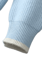 Sweter męski dekolt okrągły prążkowana dzianina standardowy krój - Arkadya Outlet - Men Sweater