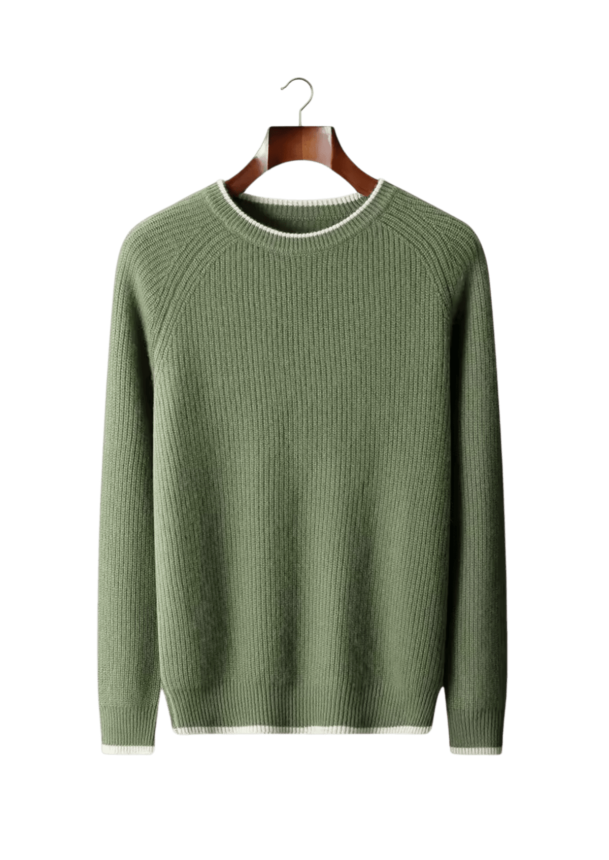 Sweter męski dekolt okrągły prążkowana dzianina standardowy krój - Arkadya Outlet - Men Sweater