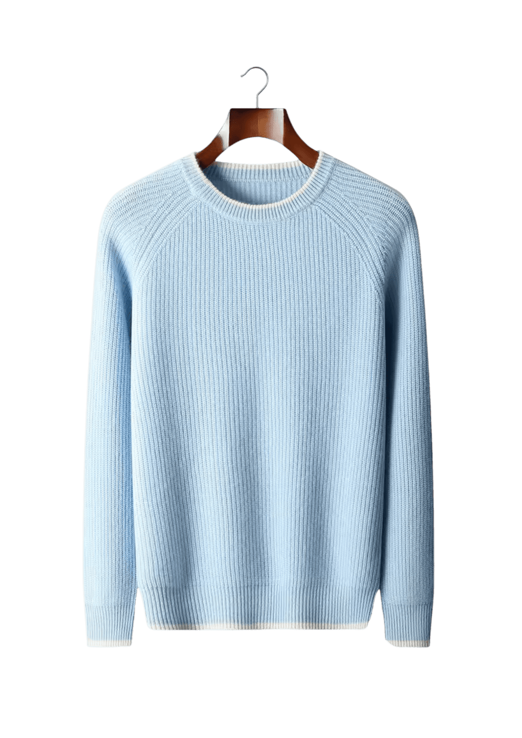 Sweter męski dekolt okrągły prążkowana dzianina standardowy krój - Arkadya Outlet - Men Sweater