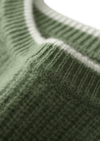 Sweter męski dekolt okrągły prążkowana dzianina standardowy krój - Arkadya Outlet - Men Sweater