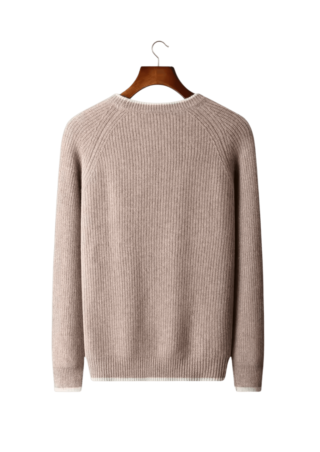 Sweter męski dekolt okrągły prążkowana dzianina standardowy krój - Arkadya Outlet - Men Sweater