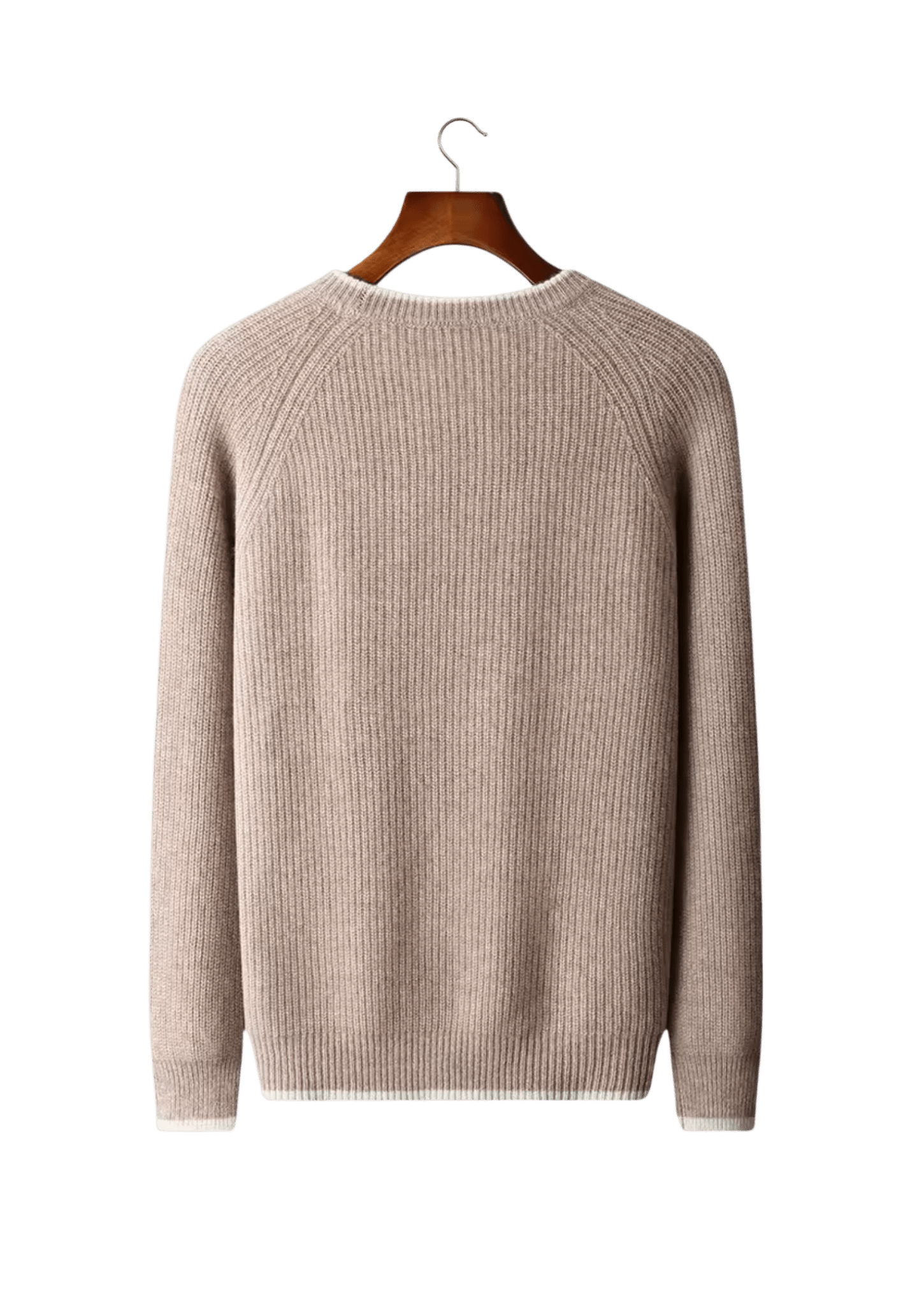 Sweter męski dekolt okrągły prążkowana dzianina standardowy krój - Arkadya Outlet - Men Sweater