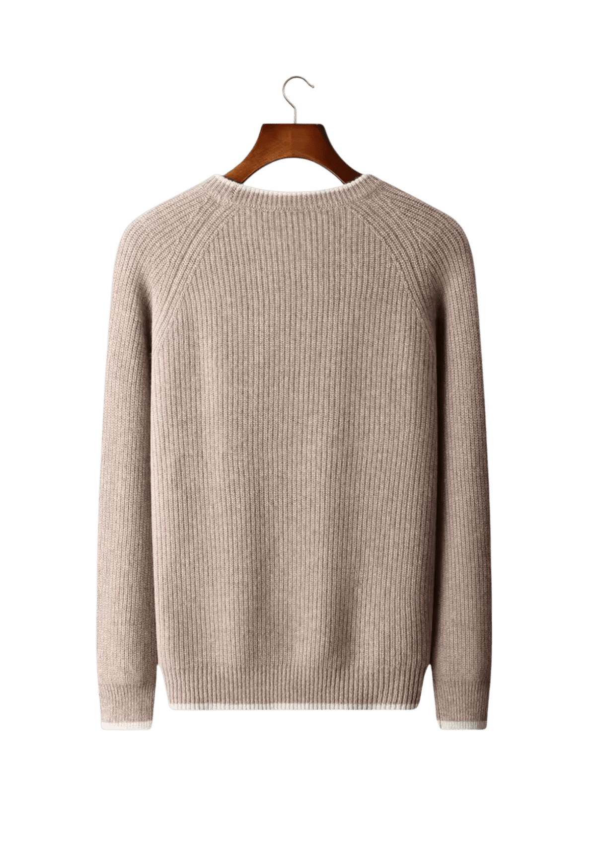 Sweter męski dekolt okrągły prążkowana dzianina standardowy krój - Arkadya Outlet - Men Sweater