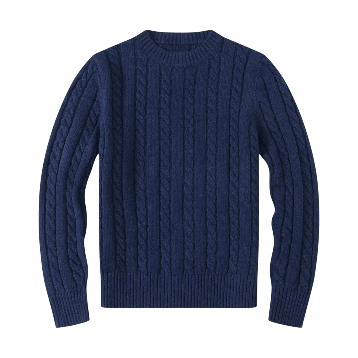 Sweter męski dzianinowy dekolt okrągły długi rękaw regularny krój - Arkadya Outlet - Men Sweater
