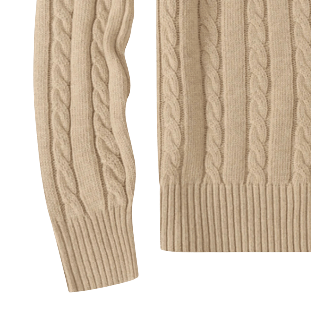 Sweter męski dzianinowy dekolt okrągły długi rękaw regularny krój - Arkadya Outlet - Men Sweater