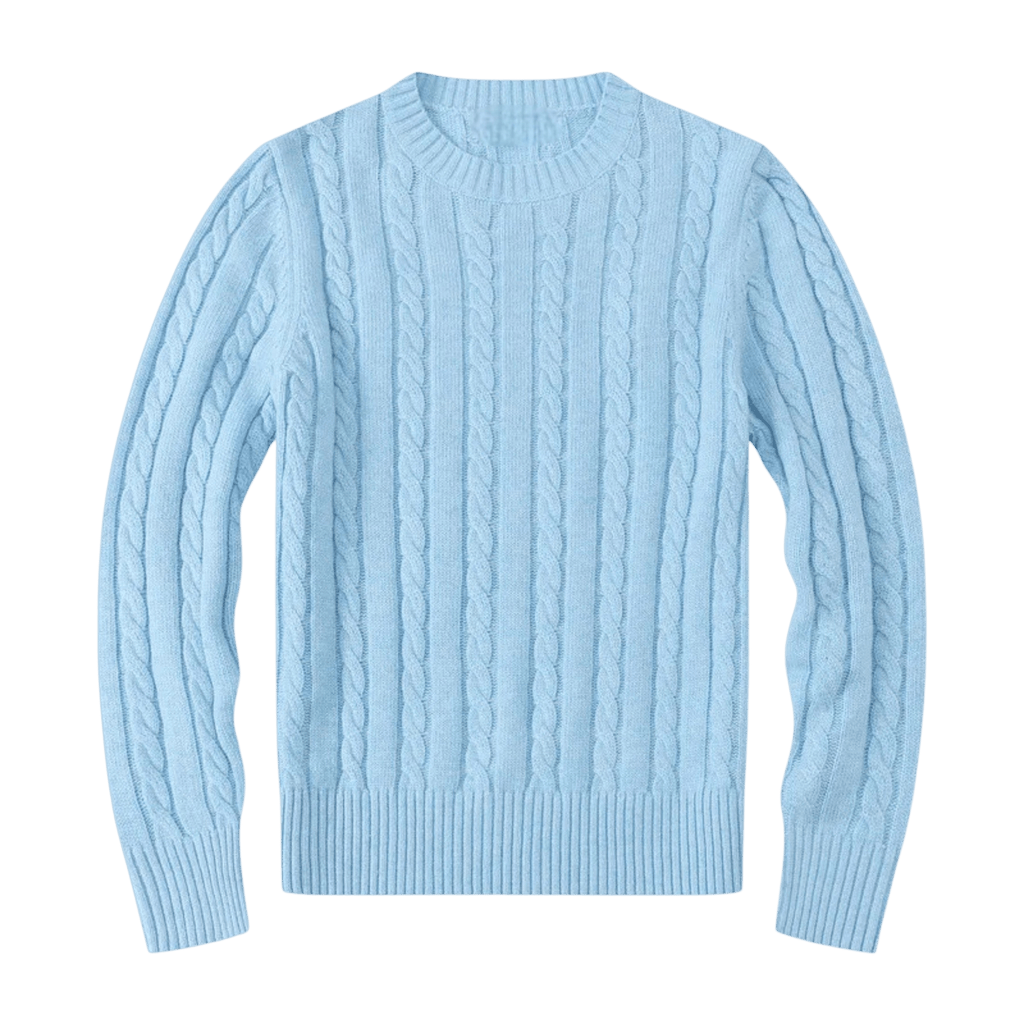 Sweter męski dzianinowy dekolt okrągły długi rękaw regularny krój - Arkadya Outlet - Men Sweater