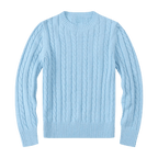 Sweter męski dzianinowy dekolt okrągły długi rękaw regularny krój - Arkadya Outlet - Men Sweater