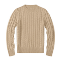 Sweter męski dzianinowy dekolt okrągły długi rękaw regularny krój - Arkadya Outlet - Men Sweater