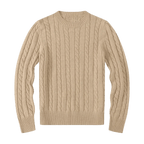 Sweter męski dzianinowy dekolt okrągły długi rękaw regularny krój - Arkadya Outlet - Men Sweater