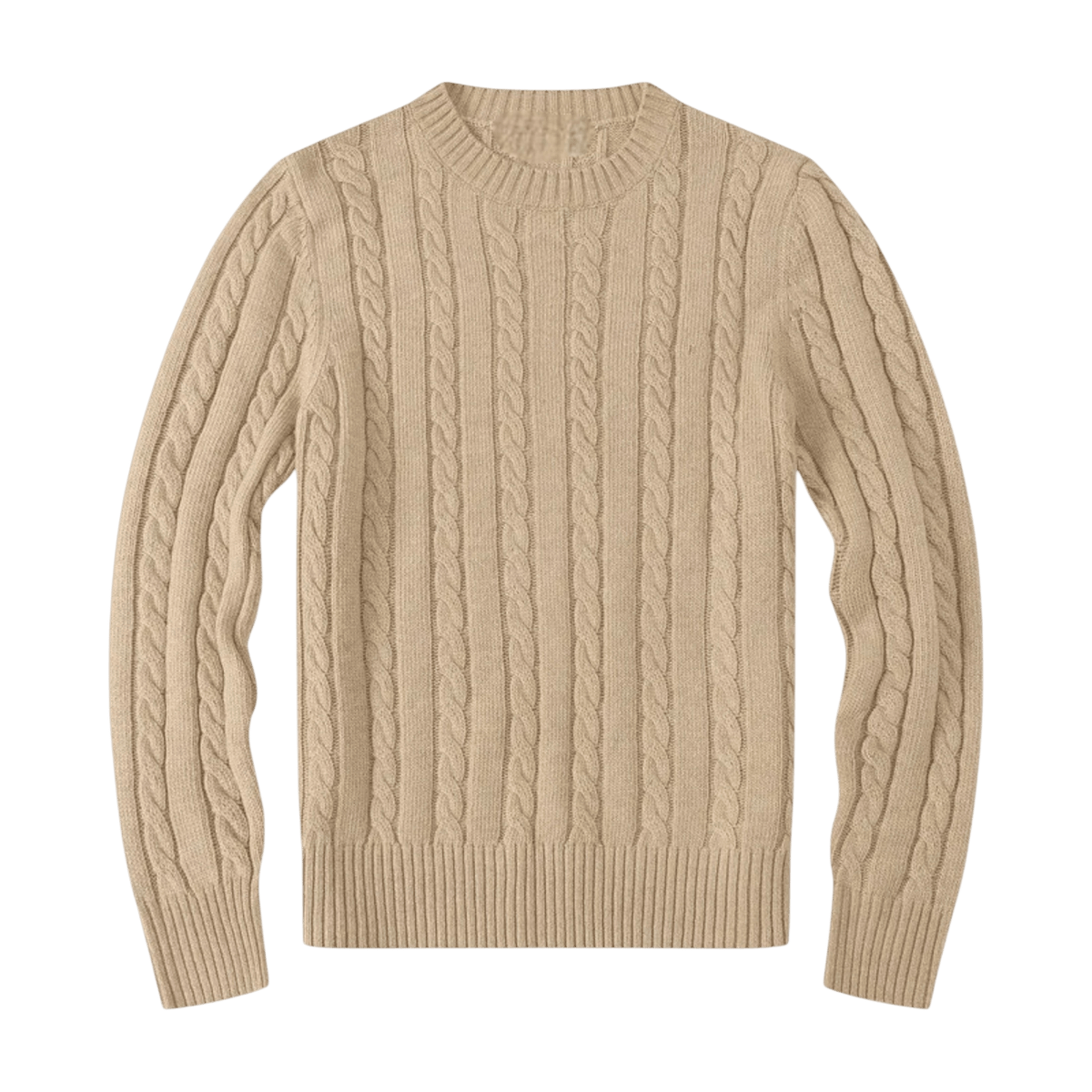 Sweter męski dzianinowy dekolt okrągły długi rękaw regularny krój - Arkadya Outlet - Men Sweater