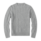 Sweter męski dzianinowy dekolt okrągły długi rękaw regularny krój - Arkadya Outlet - Men Sweater