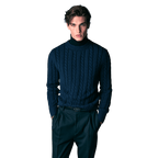 Sweter męski dzianinowy dekolt okrągły długi rękaw regularny krój - Arkadya Outlet - Men Sweater