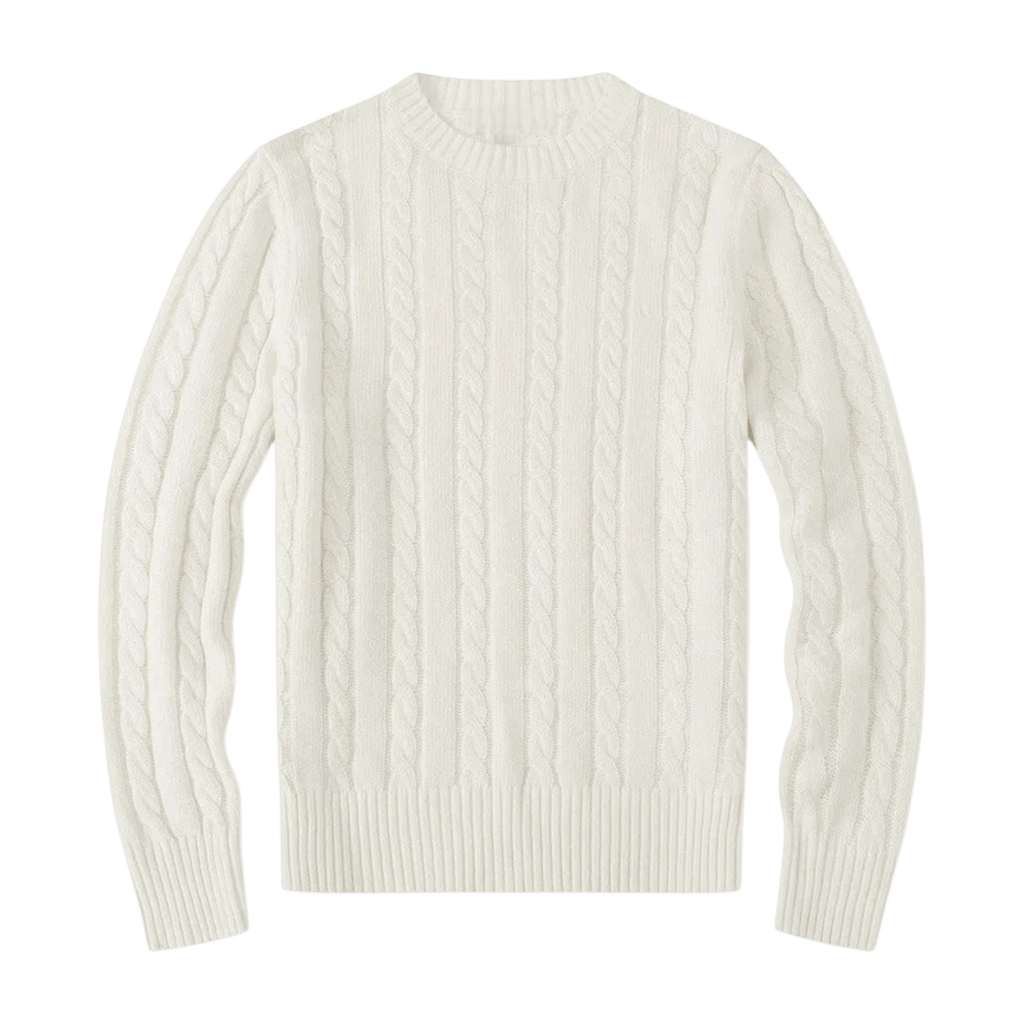 Sweter męski dzianinowy dekolt okrągły długi rękaw regularny krój - Arkadya Outlet - Men Sweater