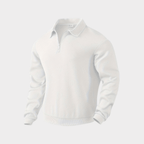 Sweter Męski | Geometryczny Wzór i Zamek przy Golfie - Arkadya Outlet - Sweaters