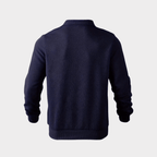 Sweter Męski | Geometryczny Wzór i Zamek przy Golfie - Arkadya Outlet - Sweaters
