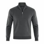 Sweter Męski | Golf z zamkiem błyskawicznym i dekoltem w serek - Arkadya Outlet - Sweaters