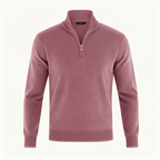 Sweter Męski | Golf z zamkiem błyskawicznym i dekoltem w serek - Arkadya Outlet - Sweaters