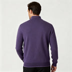 Sweter Męski | Golf z zamkiem błyskawicznym i dekoltem w serek - Arkadya Outlet - Sweaters