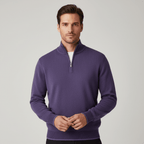 Sweter Męski | Golf z zamkiem błyskawicznym i dekoltem w serek - Arkadya Outlet - Sweaters