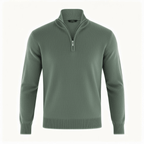 Sweter Męski | Golf z zamkiem błyskawicznym i dekoltem w serek - Arkadya Outlet - Sweaters