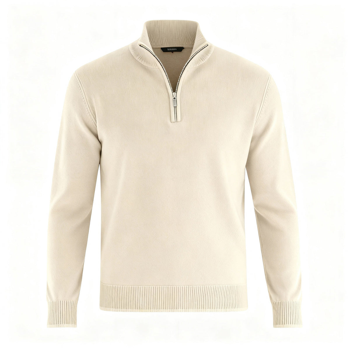 Sweter Męski | Golf z zamkiem błyskawicznym i dekoltem w serek - Arkadya Outlet - Sweaters