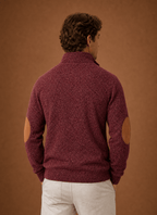 Sweter Męski | Luźny Krój z Zamkiem i Stójką na Górze - Arkadya Outlet - Sweaters