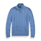Sweter Męski | Półzamek i Wysoki Kołnierz w Prążek - Arkadya Outlet - Sweaters