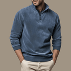 Sweter Męski | Półzip z Kołnierzem i Ściągaczami na Mankietach - Arkadya Outlet - Sweaters