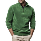 Sweter Męski | Półzip z Kołnierzem i Ściągaczami na Mankietach - Arkadya Outlet - Sweaters