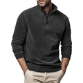Sweter Męski | Półzip z Kołnierzem i Ściągaczami na Mankietach - Arkadya Outlet - Sweaters
