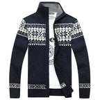 Sweter Męski | Regularny krój z wzorem śnieżynki i długim rękawem - Arkadya Outlet - Sweaters