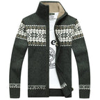Sweter Męski | Regularny krój z wzorem śnieżynki i długim rękawem - Arkadya Outlet - Sweaters